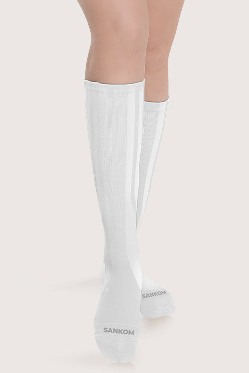 SANKOM PATENT ACTIVE COMPRESSION SOCKS for WOMEN - WHITE