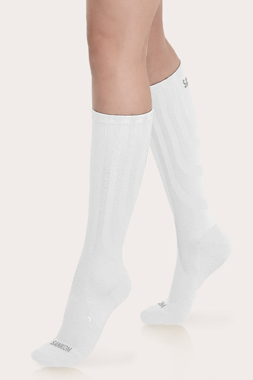 SANKOM PATENT ACTIVE COMPRESSION SOCKS for WOMEN - WHITE