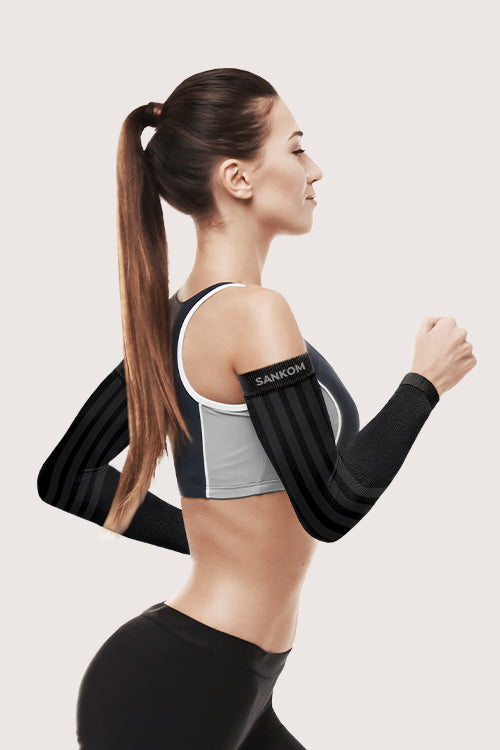 SANKOM ACTIVE COMPRESSION ARM SLEEVES - BLACK