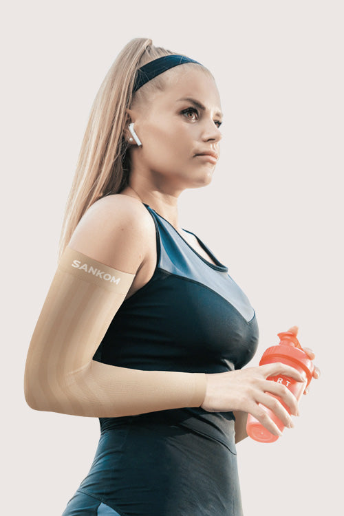 SANKOM ACTIVE COMPRESSION ARM SLEEVES - BEIGE